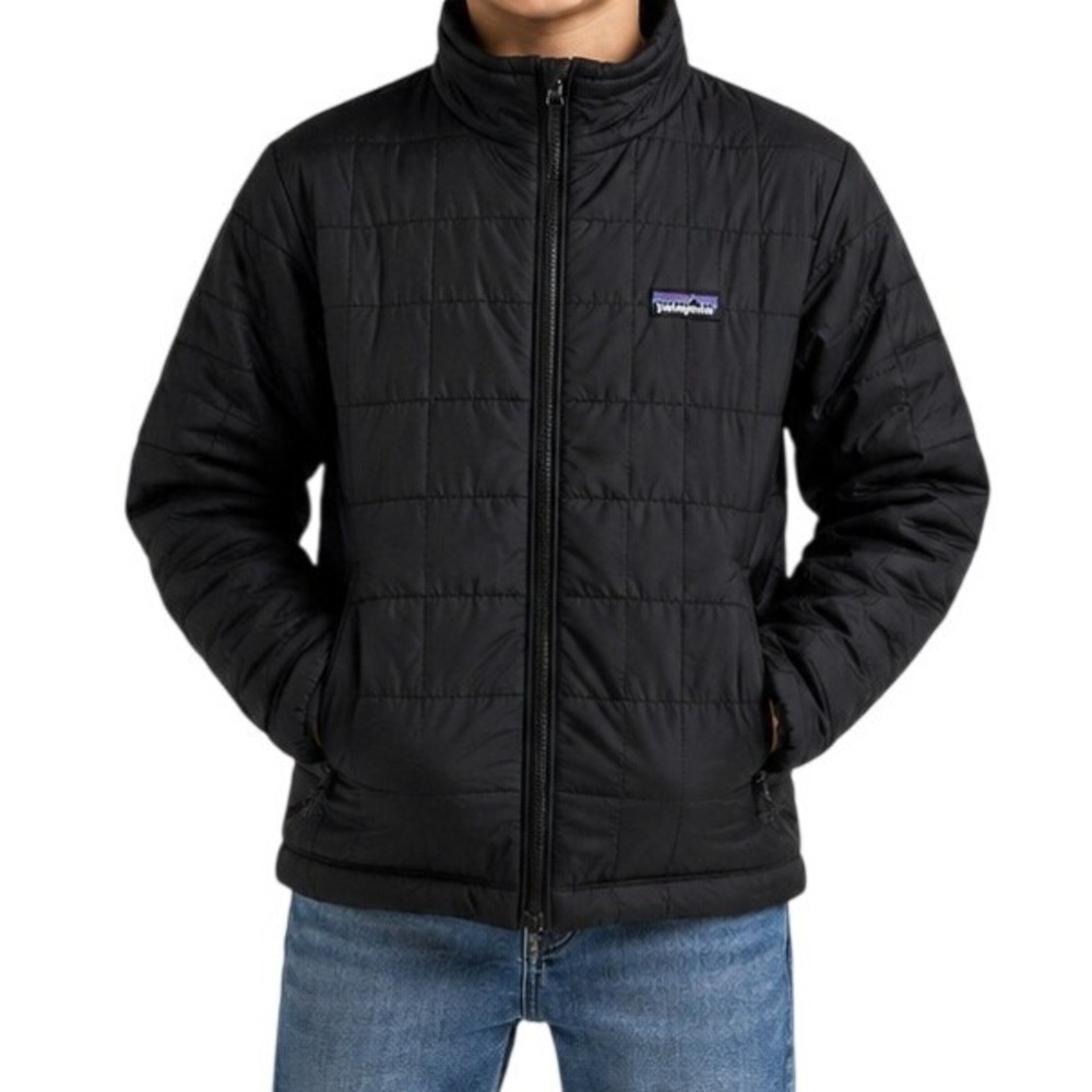 Patagonia Black Lightweight Insulated Quilted Full Zip Jacket‎ Kid's Large